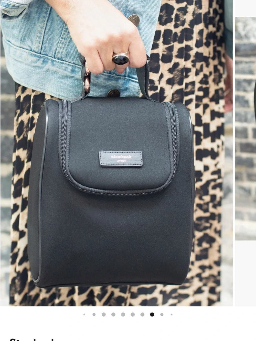 Storksak Black Baby Bag with Rose Gold Hardware